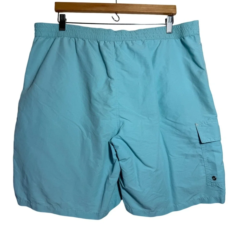 Polo Ralph Lauren Swim Trunks Mens XL Light Blue Cargo Pocket Mesh Lined Shorts